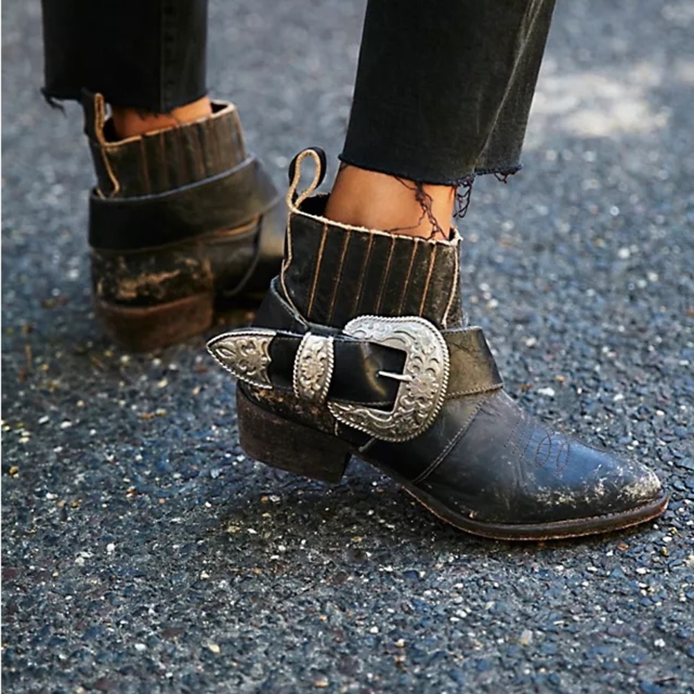 Matisse Free People Understated Leather Bitchin Biker Moto Boots 6